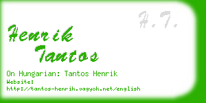 henrik tantos business card